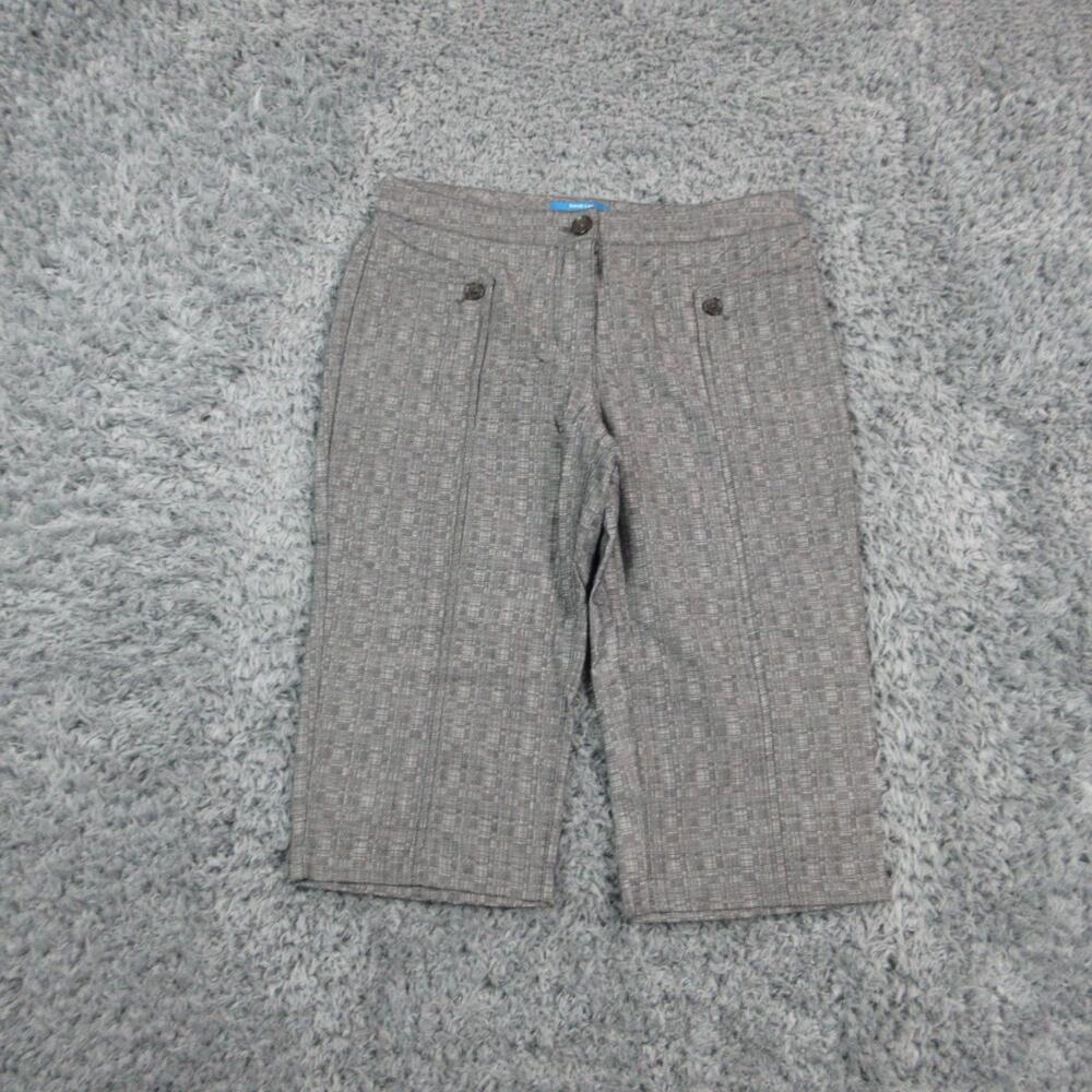 Derek Lam For DesigNation Pants Womens 8 Black Pedal Pusher Geometric 32x16.5*